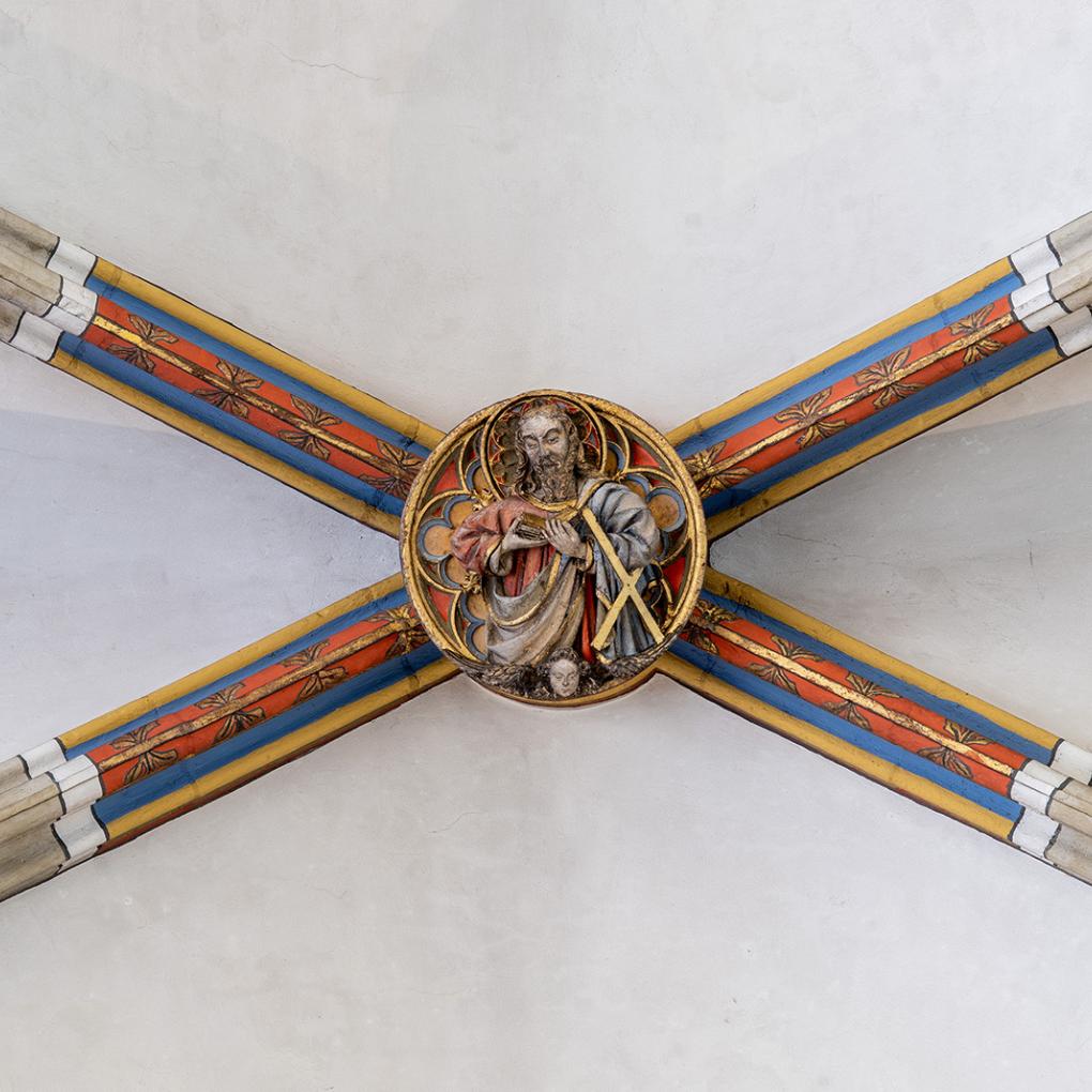 St. Andreas Schlusstein mit hl. Andreas_SQB_L1190425